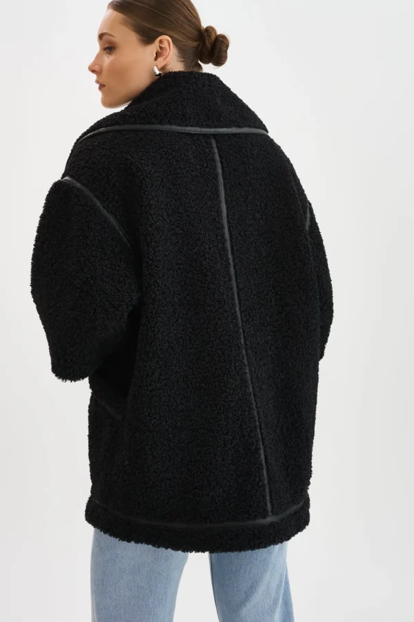 LAMARQUE Coats&Jackets | OHANNA | Sherpa Coat Black