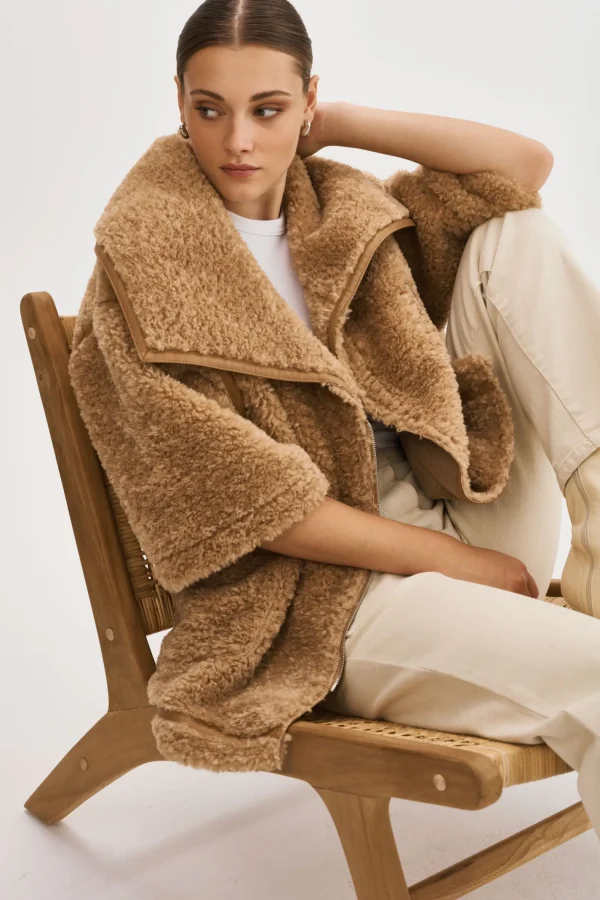 LAMARQUE Coats&Jackets | OHANNA | Sherpa Coat CARAMEL