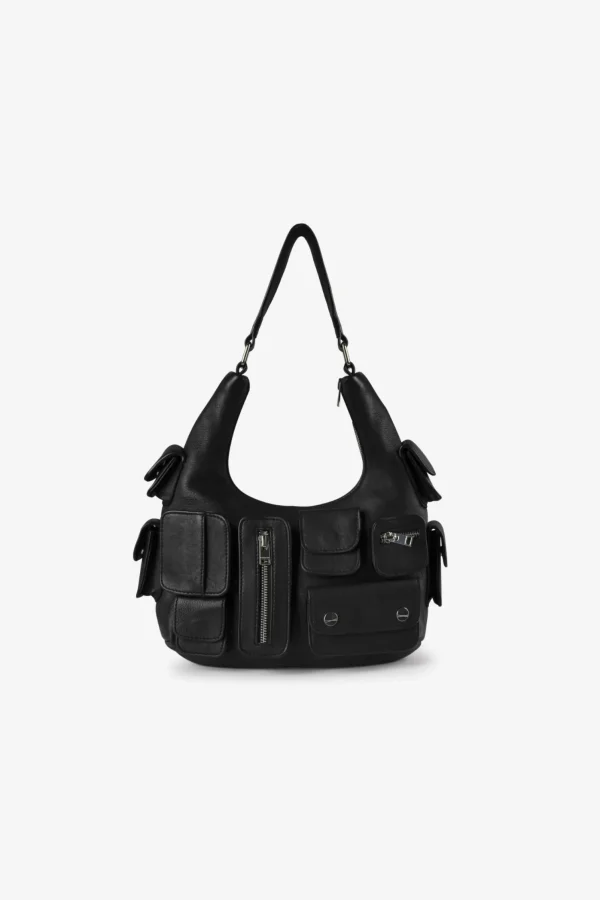 LAMARQUE Accessories | OLESIA | Mini Leather Cargo Bag Black