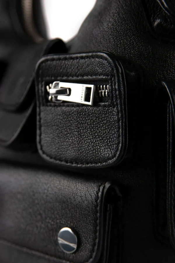 LAMARQUE Accessories | OLESIA | Mini Leather Cargo Bag Black