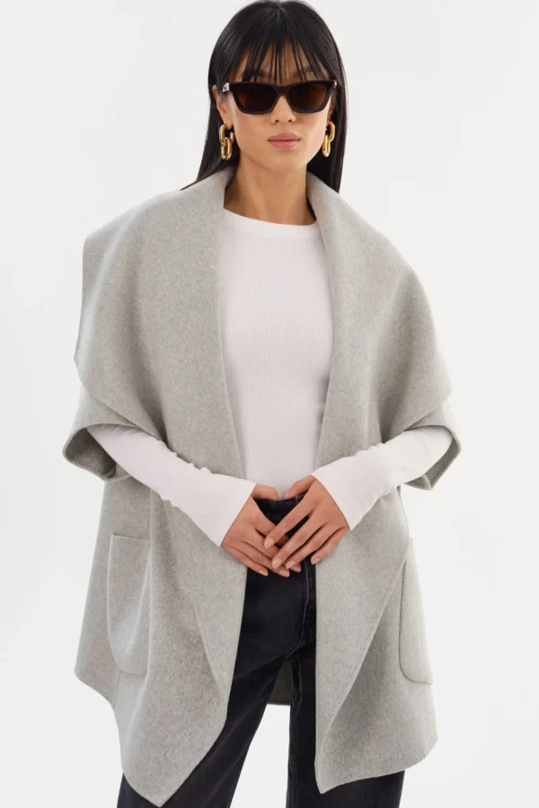 LAMARQUE Coats&Jackets | PENELOPE | Double Face Wool Coat Light Grey