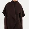 LAMARQUE Coats&Jackets | PENELOPE | Double Face Wool Coat Dark Brown