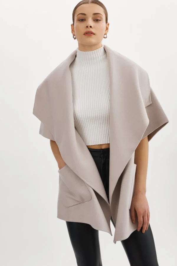 LAMARQUE Coats&Jackets | PENELOPE | Double Face Wool Coat Feather Grey
