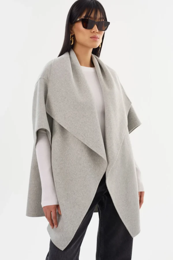 LAMARQUE Coats&Jackets | PENELOPE | Double Face Wool Coat Light Grey