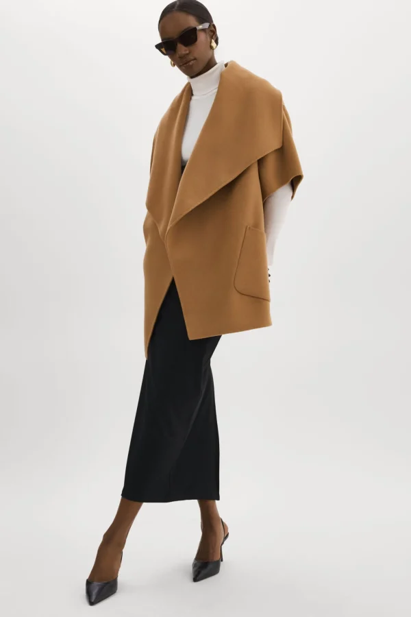 LAMARQUE Coats&Jackets | PENELOPE | Double Face Wool Coat Camel