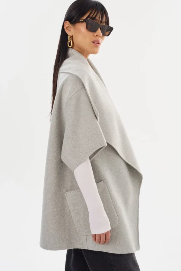 LAMARQUE Coats&Jackets | PENELOPE | Double Face Wool Coat Light Grey