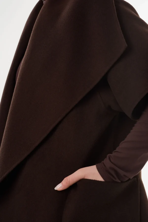 LAMARQUE Coats&Jackets | PENELOPE | Double Face Wool Coat Dark Brown