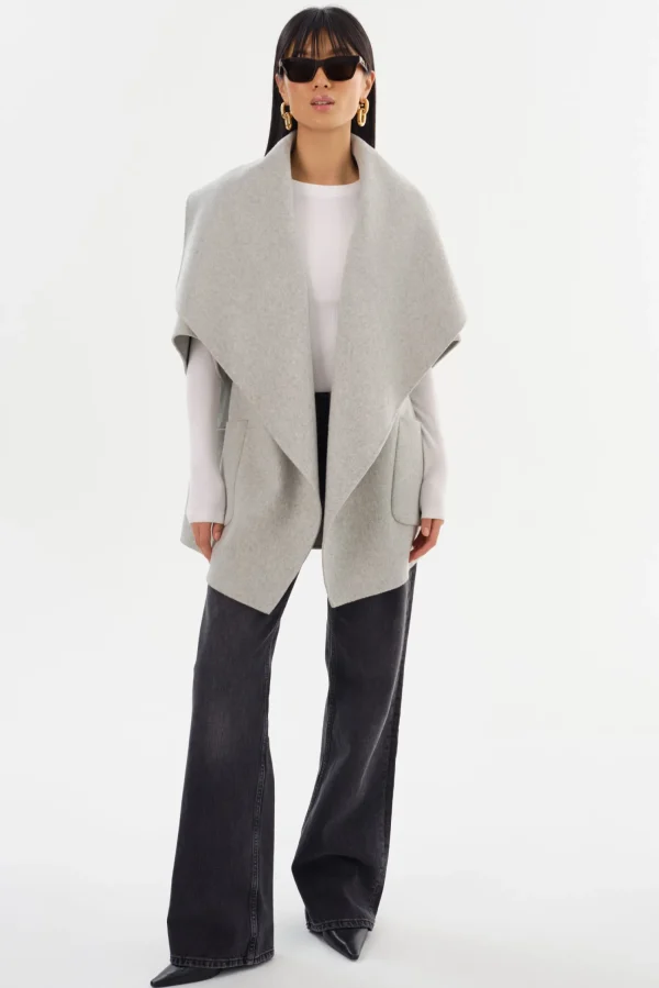 LAMARQUE Coats&Jackets | PENELOPE | Double Face Wool Coat Light Grey