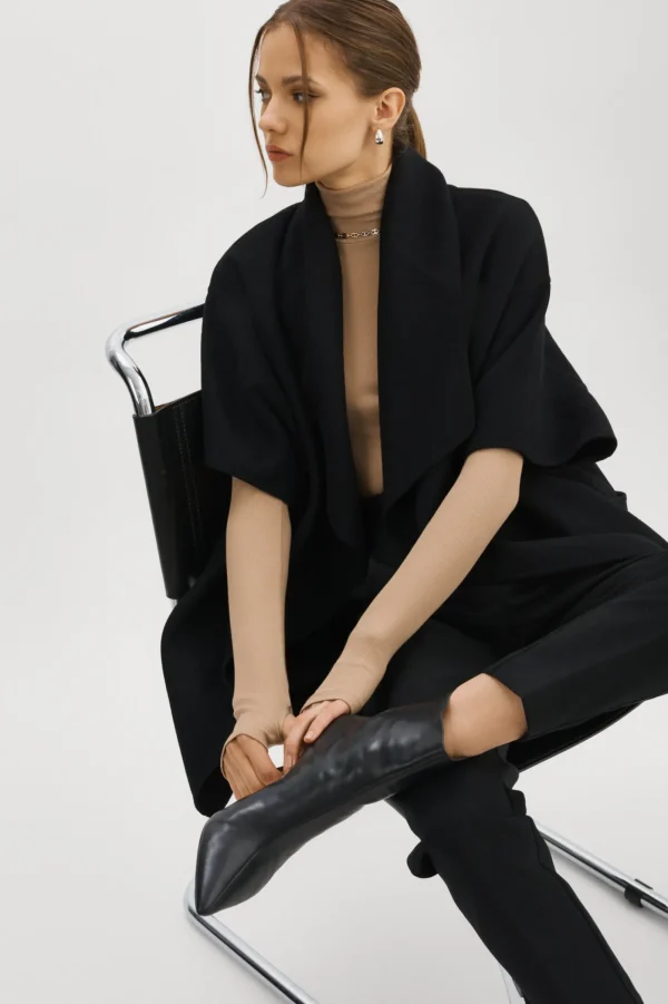 LAMARQUE Coats&Jackets | PENELOPE | Double Face Wool Coat Black