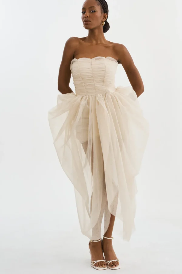 LAMARQUE Dresses | PIXIE | Tulle Dress Light Beige