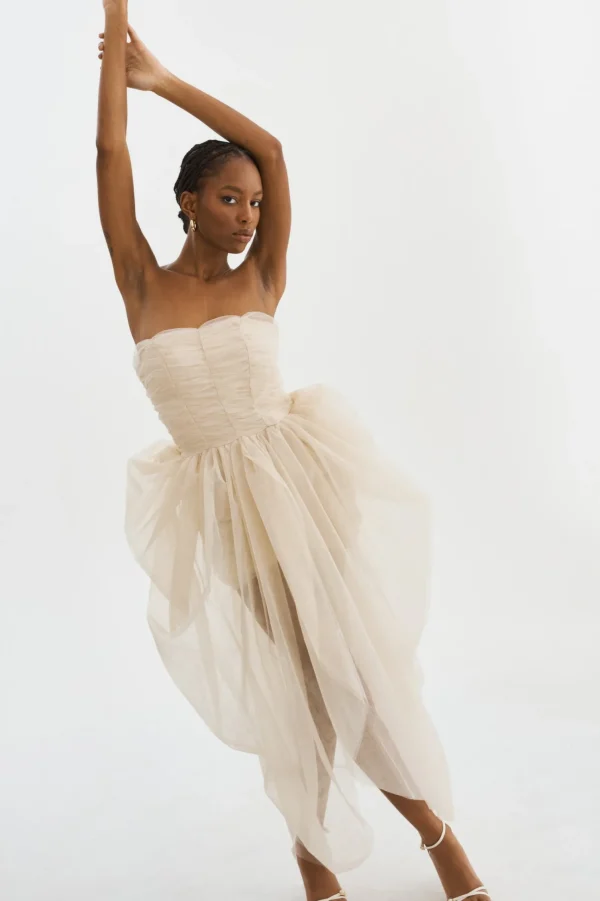 LAMARQUE Dresses | PIXIE | Tulle Dress Light Beige