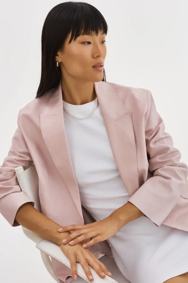 LAMARQUE Leather Jackets | QUIRINA | Leather Blazer Rose