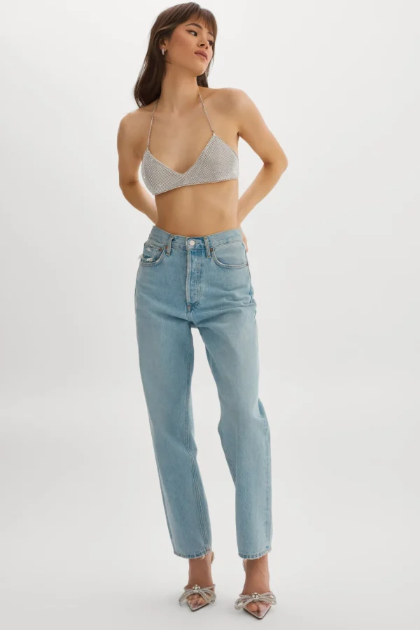 LAMARQUE Tops | RAEKA | Rhinestone Bralette Silver