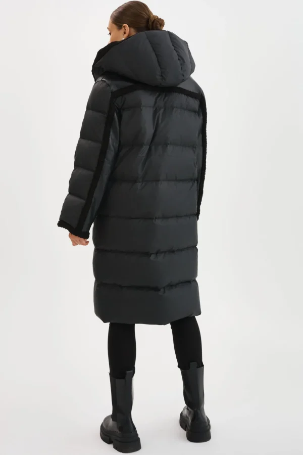 LAMARQUE Coats&Jackets | REXANA | Mixed Media Puffer Coat Black / Black