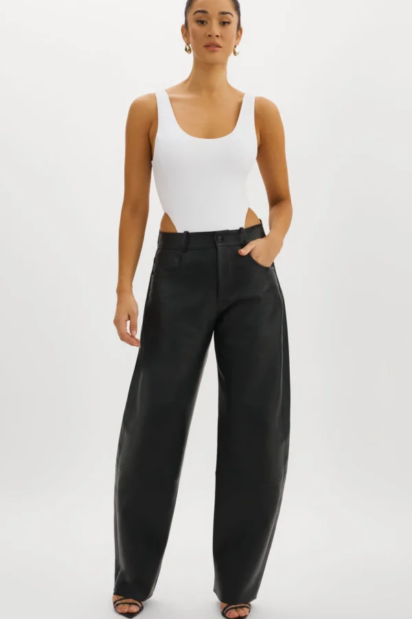 LAMARQUE Pants&Shorts | RIDA | Horseshoe Leather Pants Black