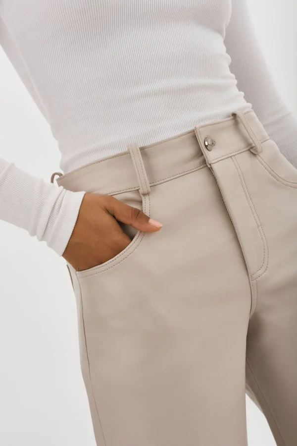 LAMARQUE Pants&Shorts | RIDA | Horseshoe Leather Pants Oat