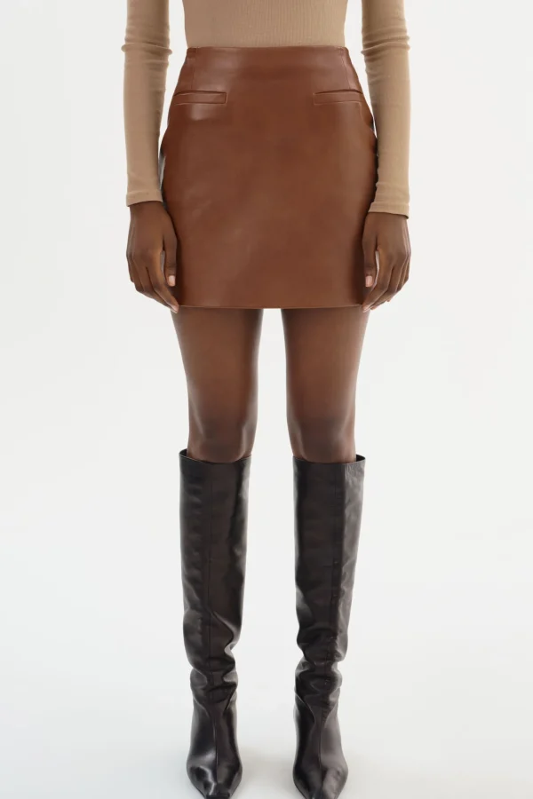 LAMARQUE Skirts | ROWAN | Leather Mini Skirt Luggage