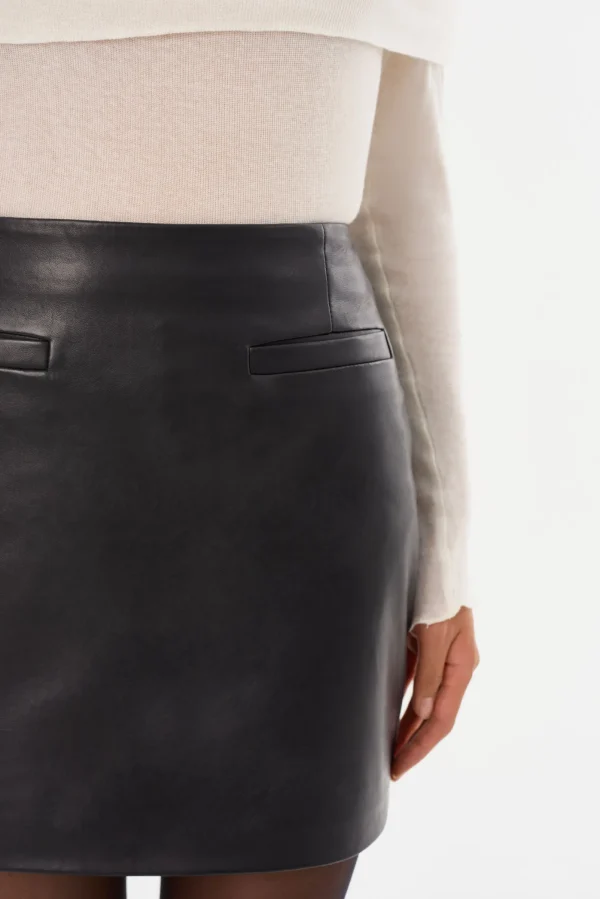 LAMARQUE Skirts | ROWAN | Leather Mini Skirt Black