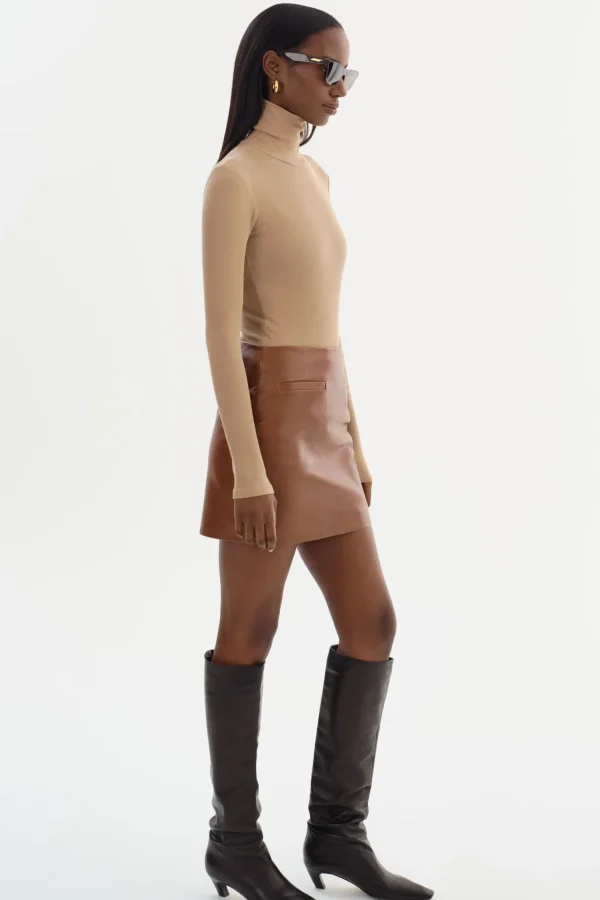 LAMARQUE Skirts | ROWAN | Leather Mini Skirt Luggage