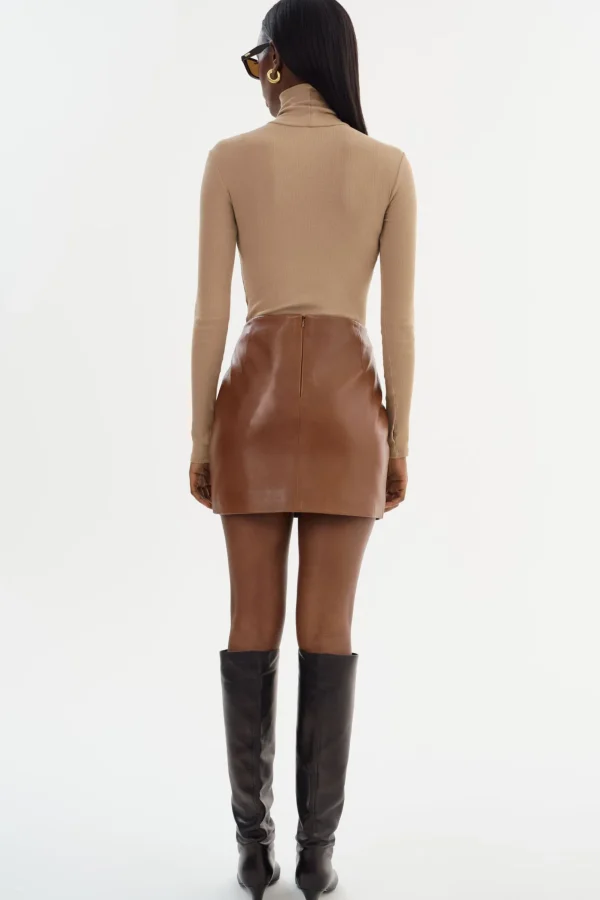 LAMARQUE Skirts | ROWAN | Leather Mini Skirt Luggage