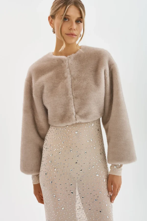 LAMARQUE Coats&Jackets | ROWDIE | Faux Fur Jacket Vintage Frost