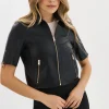 LAMARQUE Leather Jackets | SEVANA | Reversible Leather Jacket Black/Gold