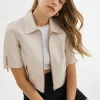 LAMARQUE Leather Jackets | SEVANA | Reversible Leather Jacket Bone/Gold
