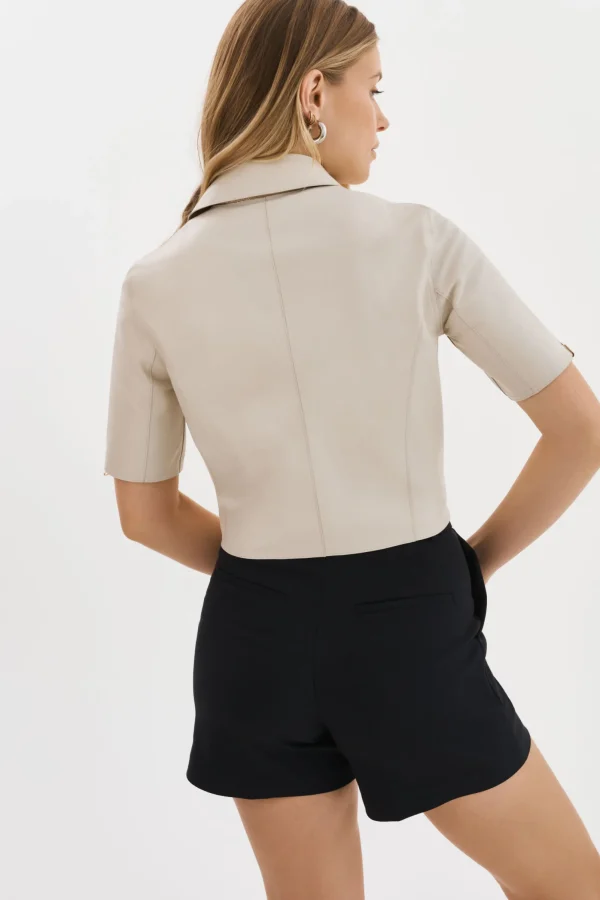 LAMARQUE Leather Jackets | SEVANA | Reversible Leather Jacket Bone/Gold