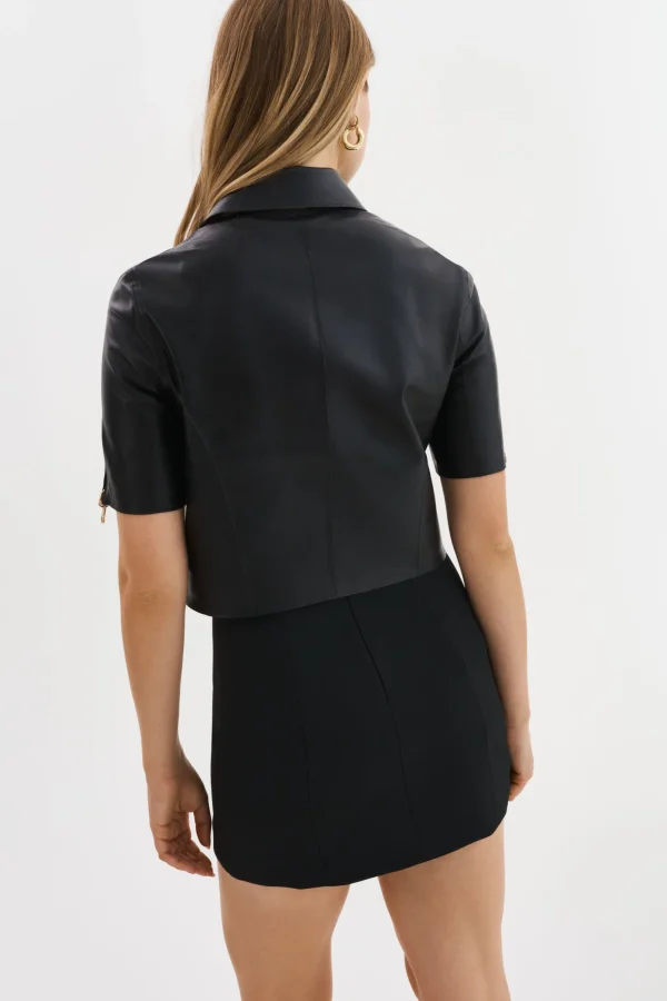 LAMARQUE Leather Jackets | SEVANA | Reversible Leather Jacket Black/Gold