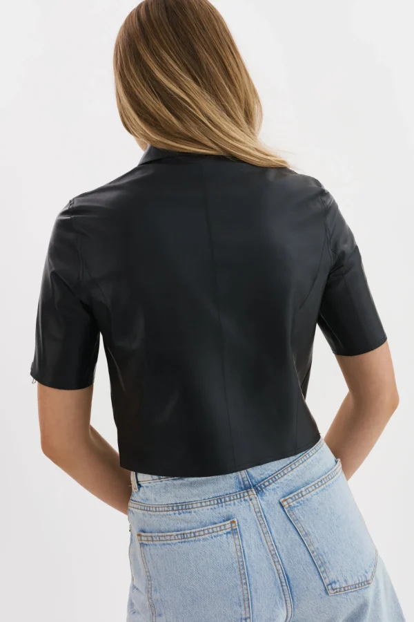 LAMARQUE Leather Jackets | SEVANA | Reversible Leather Jacket Black/Silver
