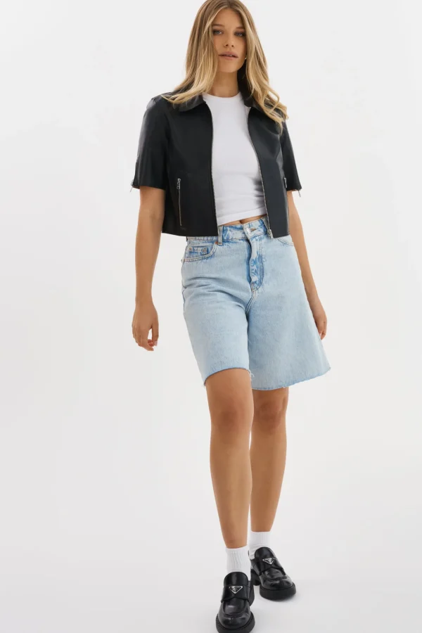 LAMARQUE Leather Jackets | SEVANA | Reversible Leather Jacket Black/Silver