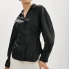 LAMARQUE Tops | SKYLAR | Faux Leather Shirt Black