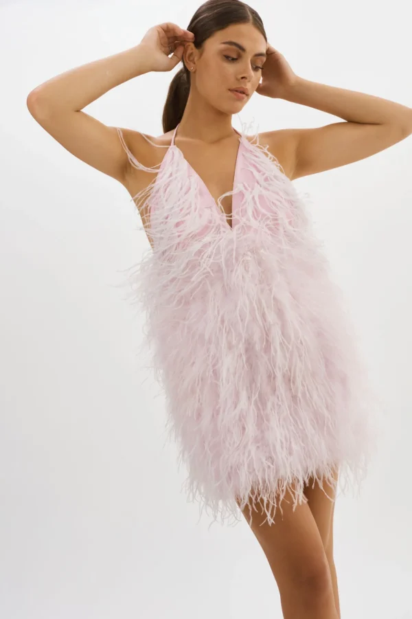 LAMARQUE Dresses | SOLVEIG | Feather Dress Pink Parasol