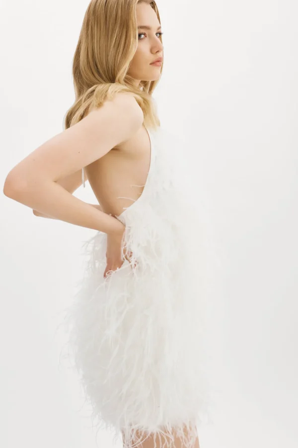 LAMARQUE Dresses | SOLVEIG | Feather Dress White