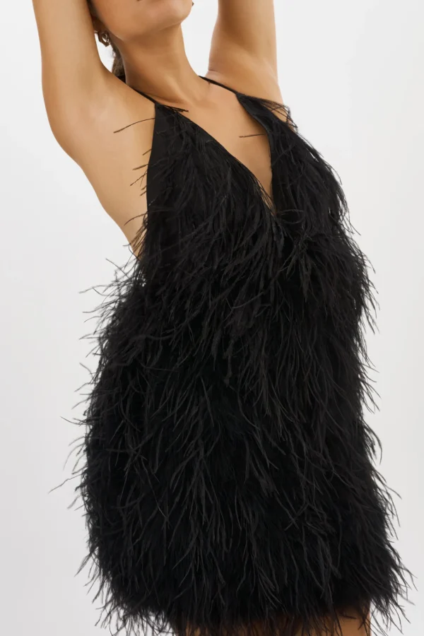LAMARQUE Dresses | SOLVEIG | Feather Dress Black