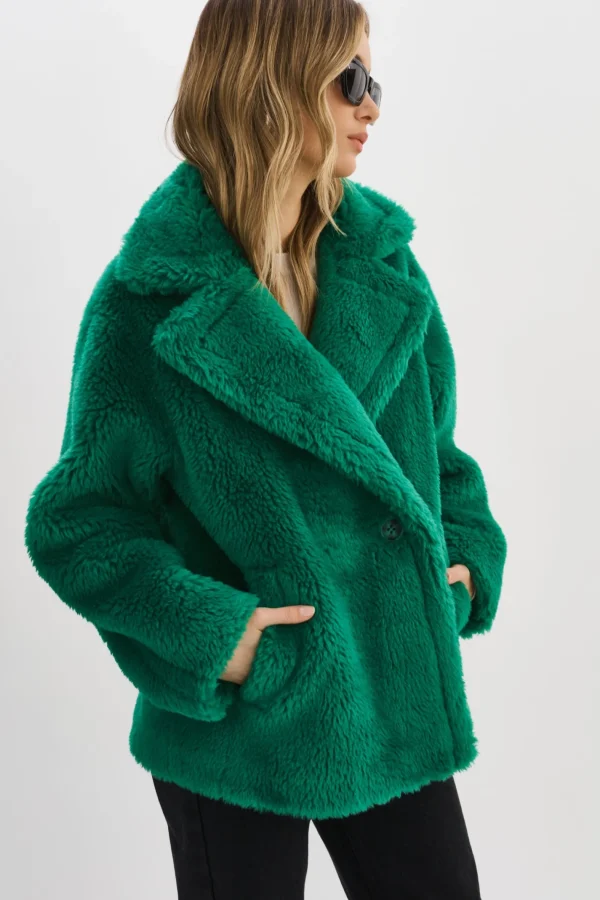 LAMARQUE Coats&Jackets | SOPHIE | Sherpa Jacket VIBRANT GREEN