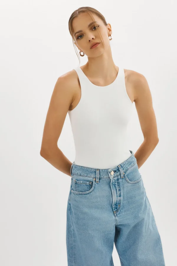 LAMARQUE Tops | SYDELLE | Bodysuit Tank Top White