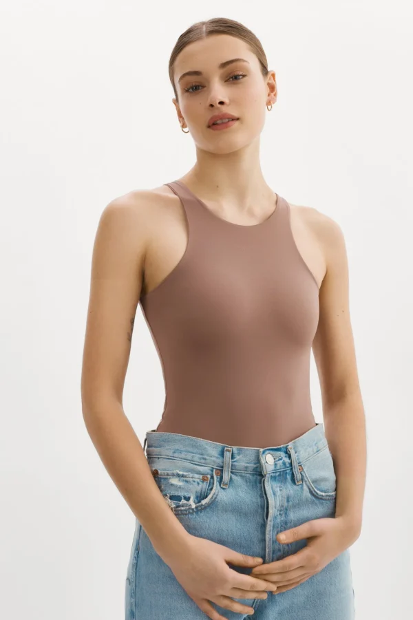 LAMARQUE Tops | SYDELLE | Bodysuit Tank Top Shiitake