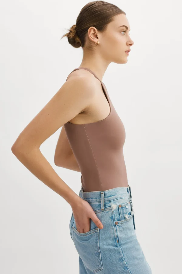 LAMARQUE Tops | SYDELLE | Bodysuit Tank Top Shiitake