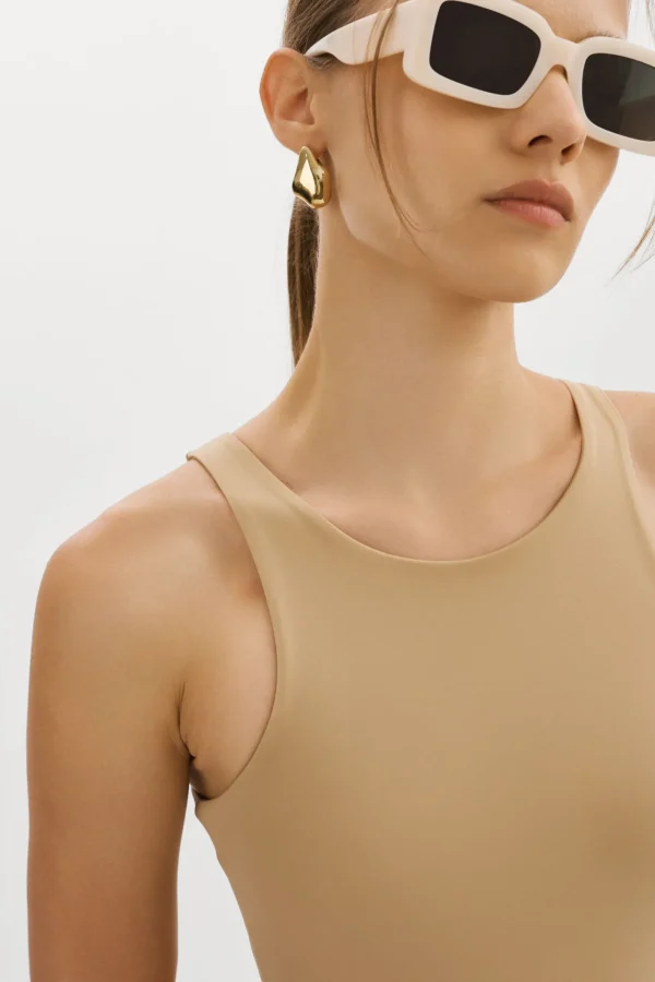 LAMARQUE Tops | SYDELLE | Bodysuit Tank Top Wheat