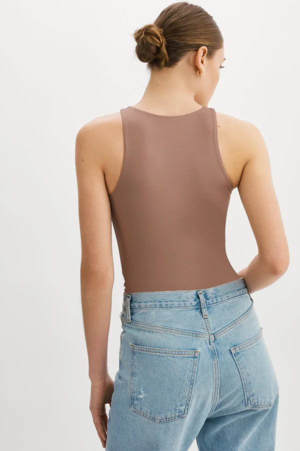 LAMARQUE Tops | SYDELLE | Bodysuit Tank Top Shiitake