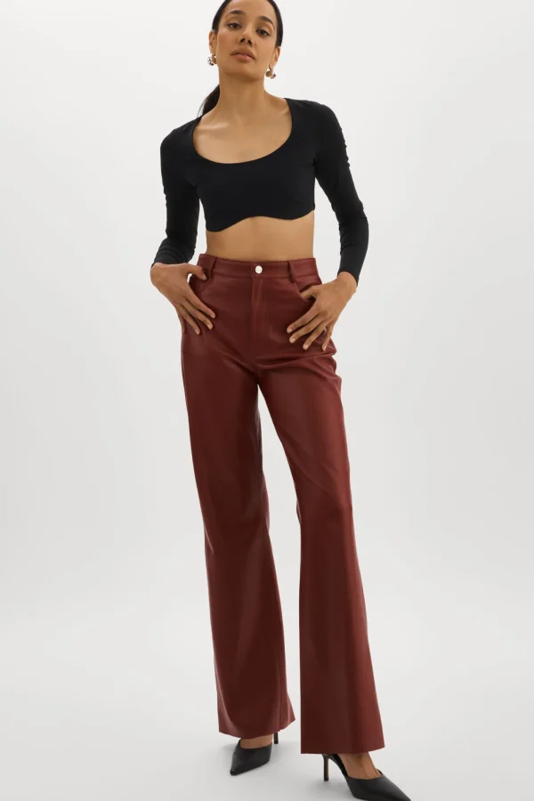 LAMARQUE Pants&Shorts | TAVI | Faux Leather Pants SYRAH