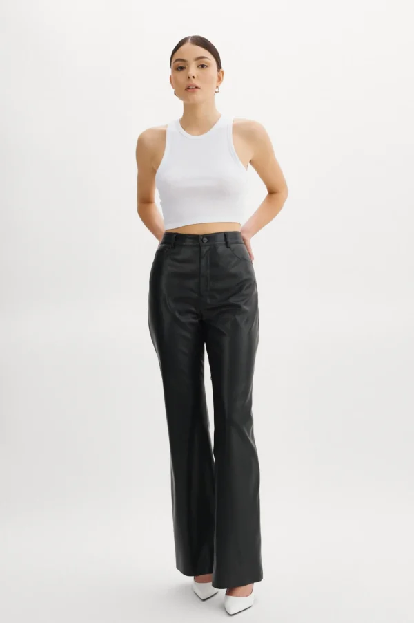 LAMARQUE Pants&Shorts | TAVI Faux Leather Pants Black