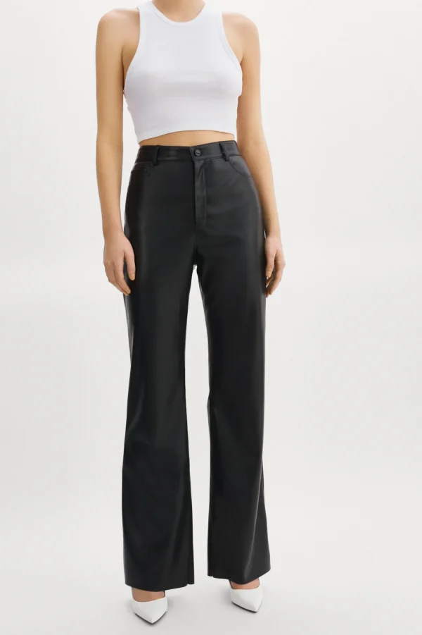 LAMARQUE Pants&Shorts | TAVI Faux Leather Pants Black