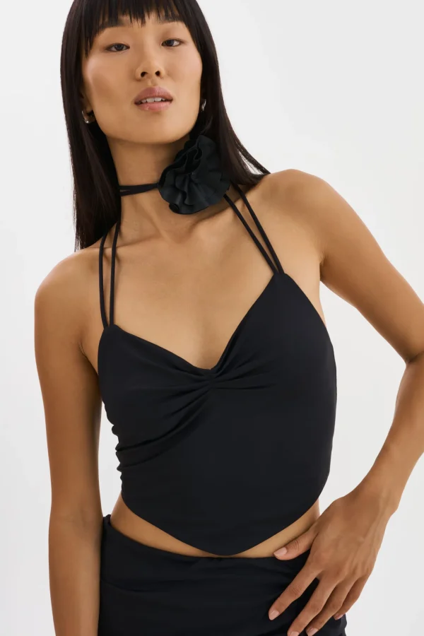LAMARQUE Tops | TAYANA | Handkerchief Top Black