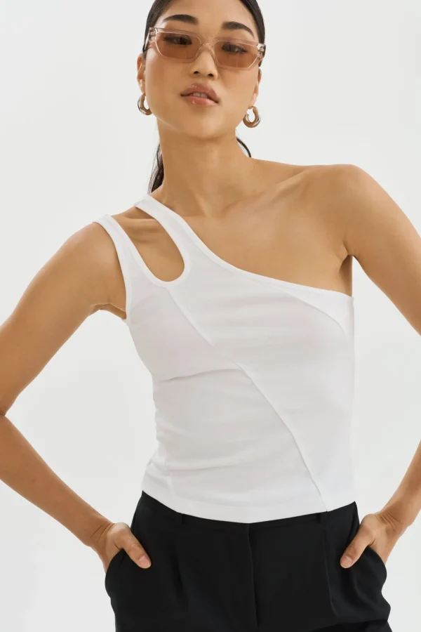 LAMARQUE Tops | TERRA | One Shoulder Top White