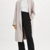 LAMARQUE Coats&Jackets | THARA | Shawl Collar Wool Coat Feather Grey
