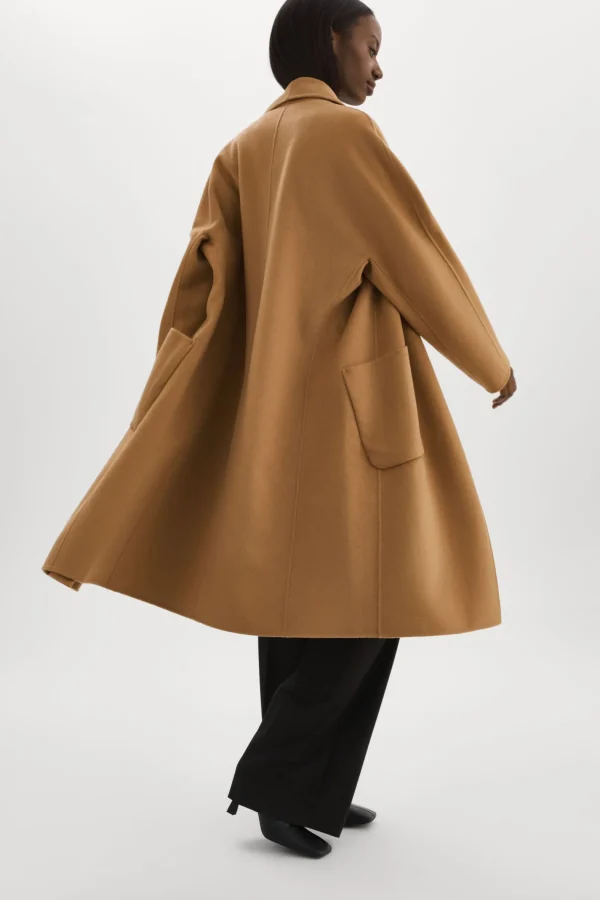 LAMARQUE Coats&Jackets | THARA | Shawl Collar Wool Coat Camel