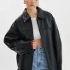 LAMARQUE Leather Jackets | THEIA | Leather Bomber Jacket Black