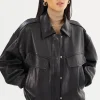 LAMARQUE Coats&Jackets | Leather Jackets | TREVANNA | Leather Bomber Jacket Black